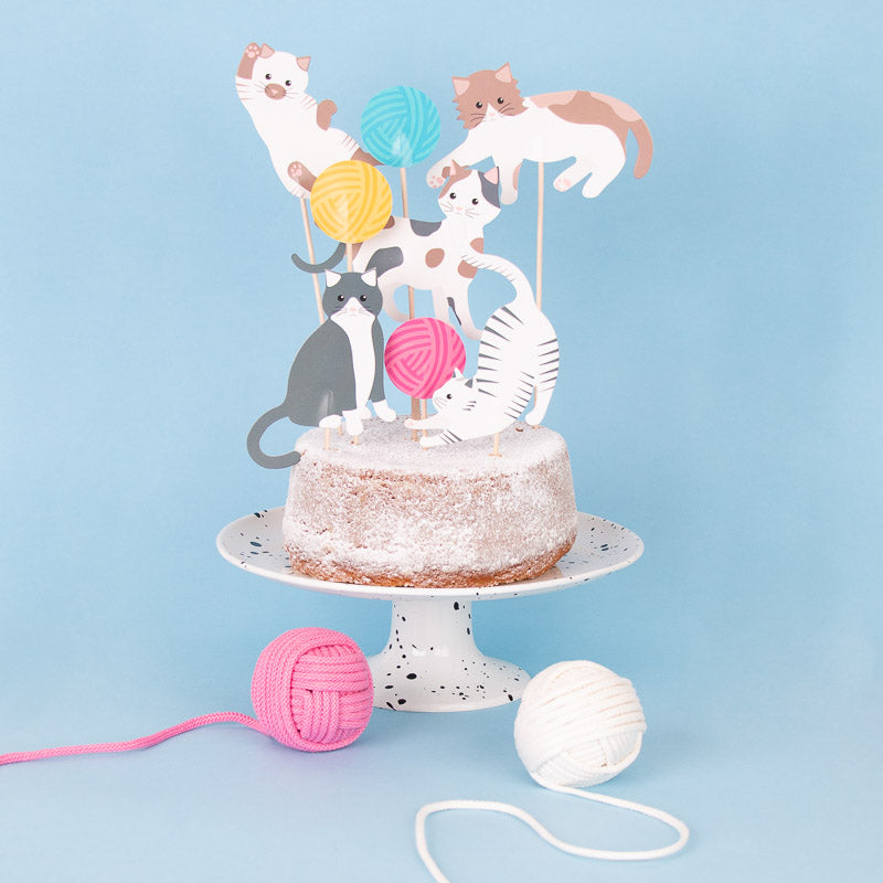 Katzen Cake Topper Set 