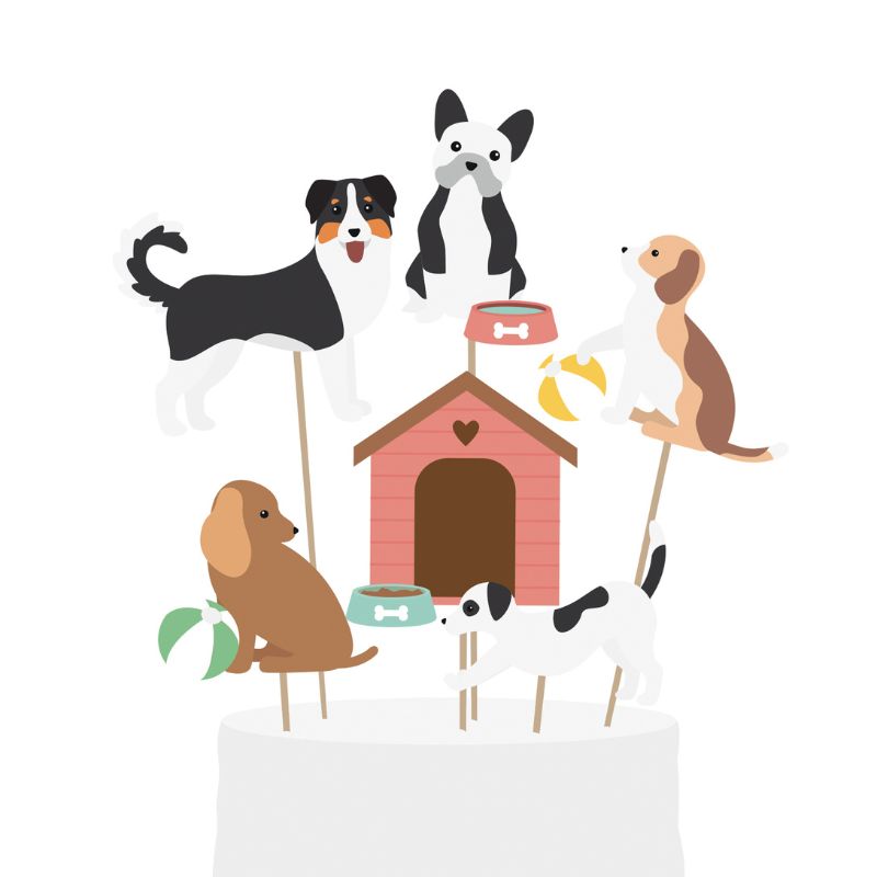 Hunde Cake Topper Set
