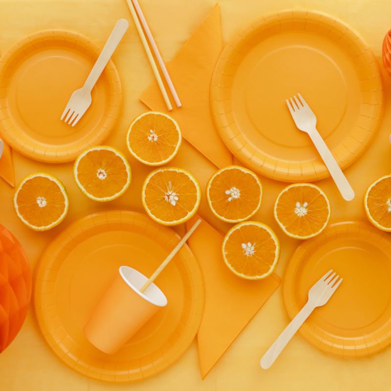 Mehrweg Tischdecke / Orange