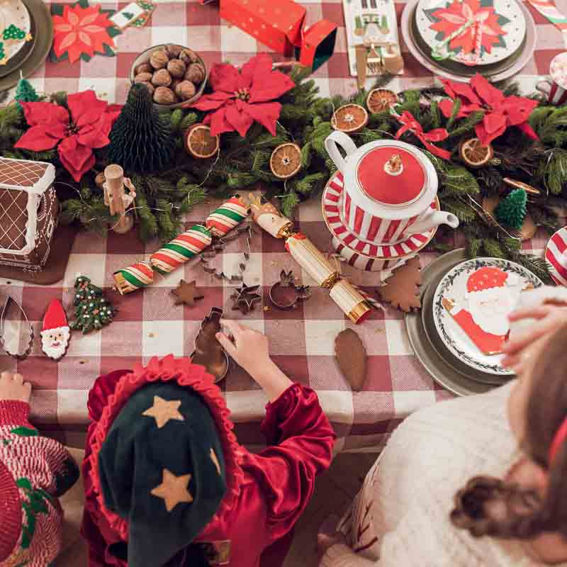 Geschenk Schachtel Weihnachtsmann & Rentier