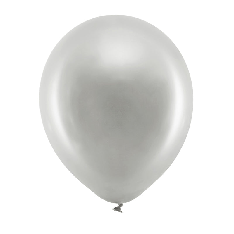 Luftballons Metallic Silber