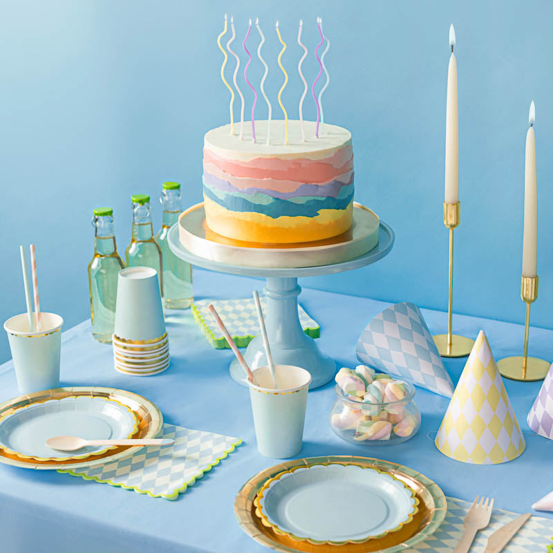 Kuchen Kerzen Set Swirl - Pastell 