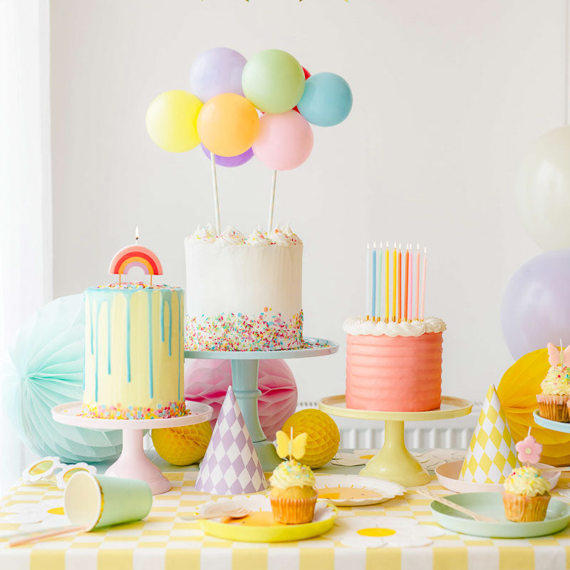Kuchen Kerzen Bunt / Gold (10 Stück) – Printfetti