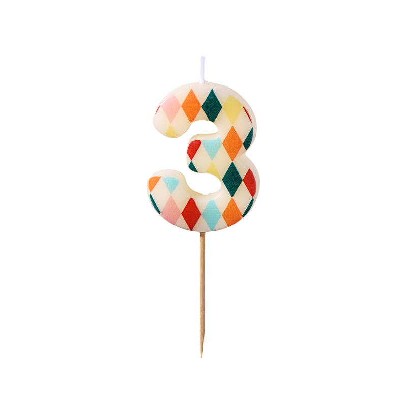 Zahlen Kerze / Kuchen Kerze / Zirkus – Printfetti