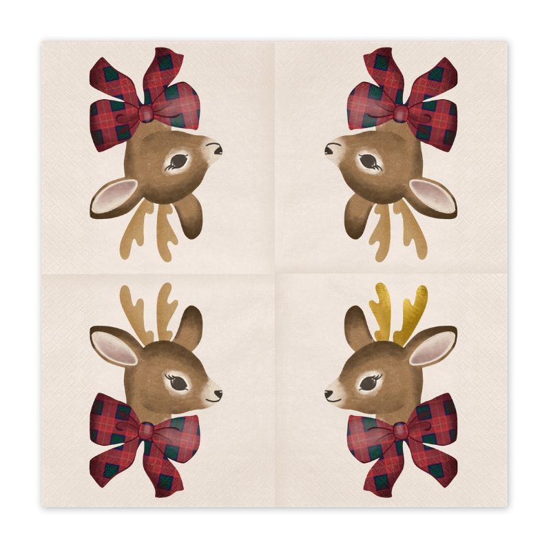 reh servietten weihnachten