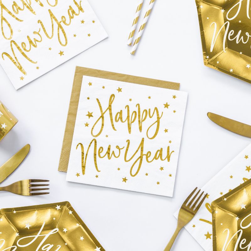 Happy New Year Servietten 