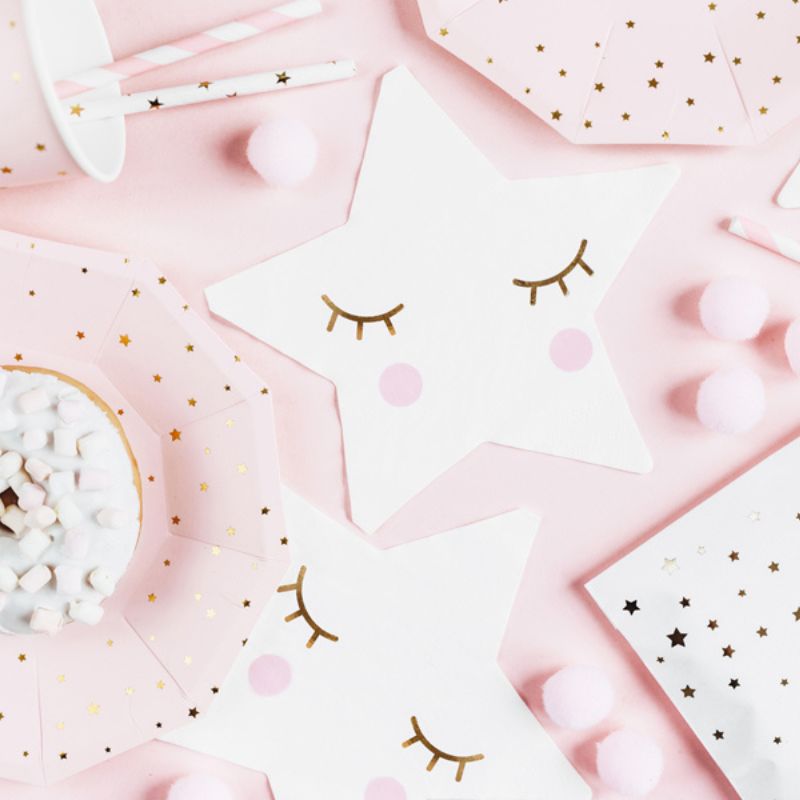 Stern Servietten / Weiß