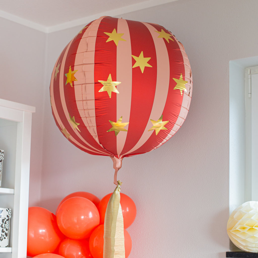 Kugel Ballon / Sterne / Rot