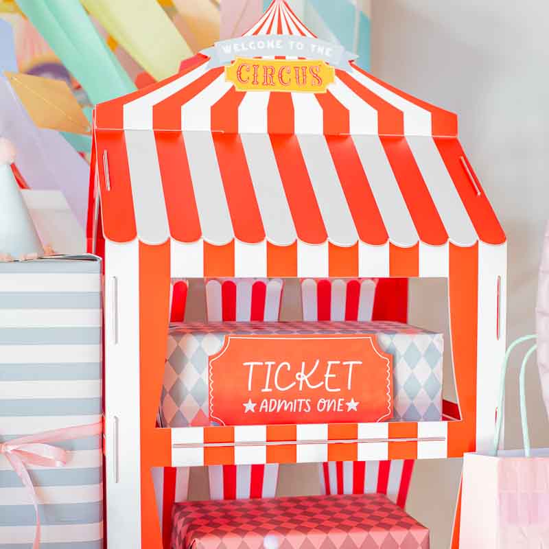 Zirkus Einladung / Eintrittskarte / Rot