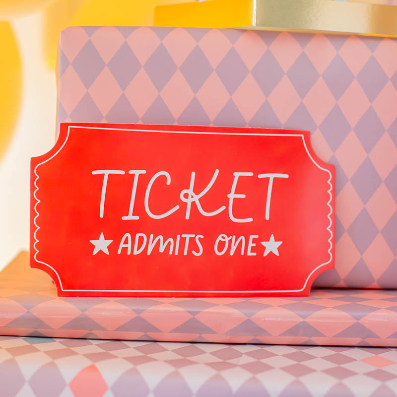 Zirkus Einladung / Eintrittskarte / Rot