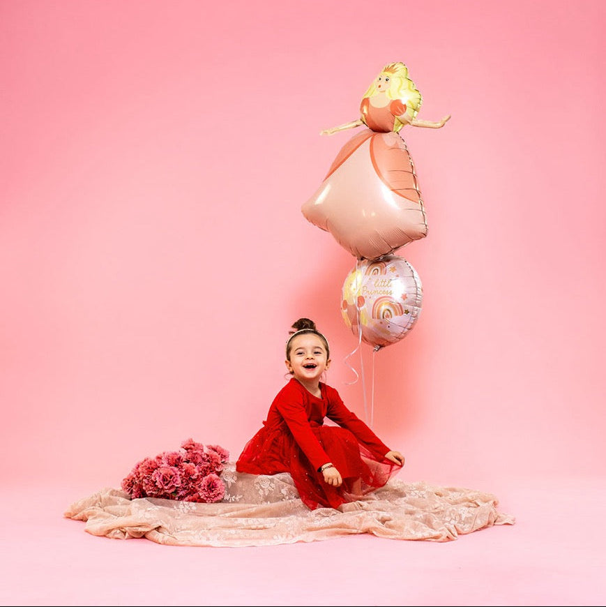 prinzessin folienballon rosa