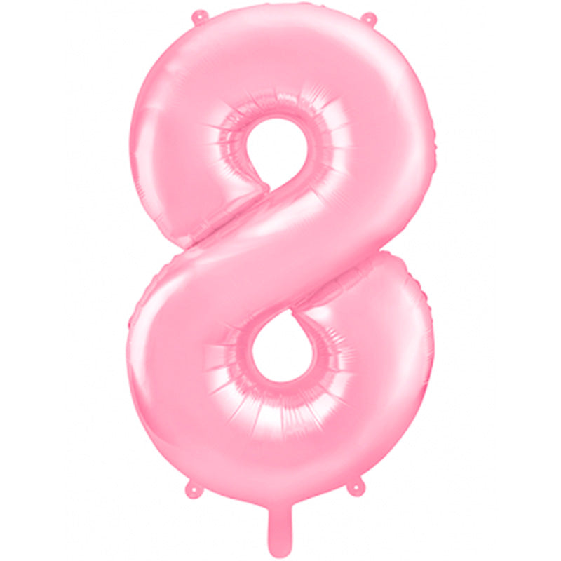 Zahlen Folienballon Rosa