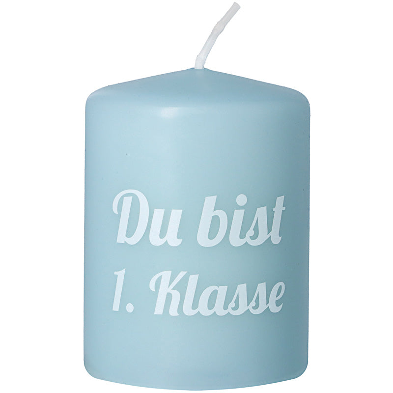 1. Klasse Stumpen Kerze / Hellblau