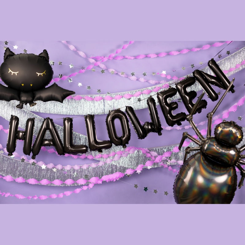 Halloween Folienballon Schriftzug Schwarz