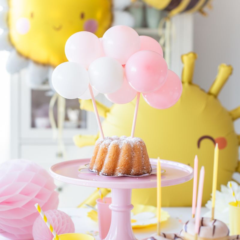 Rosa Ballon Cake Topper