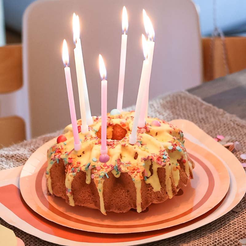 Kuchen Kerzen Mix / Pastell (8 Stück) – Printfetti