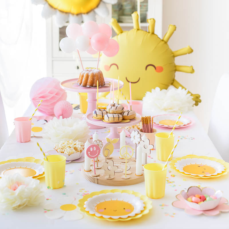 happy sunshine tisch deko
