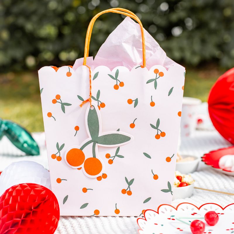 Kirschen Motiv Geschenk Tüte