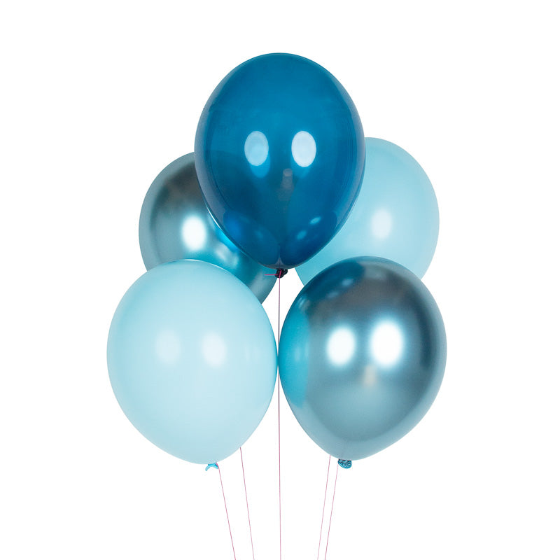 Ballon Mix Blau Metallic 