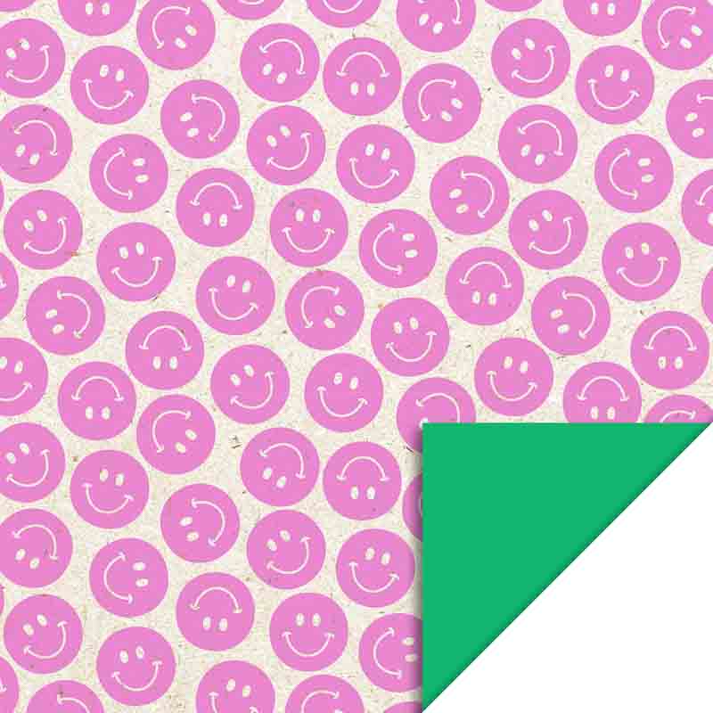 Geschenkpapier Smiley - Pink 