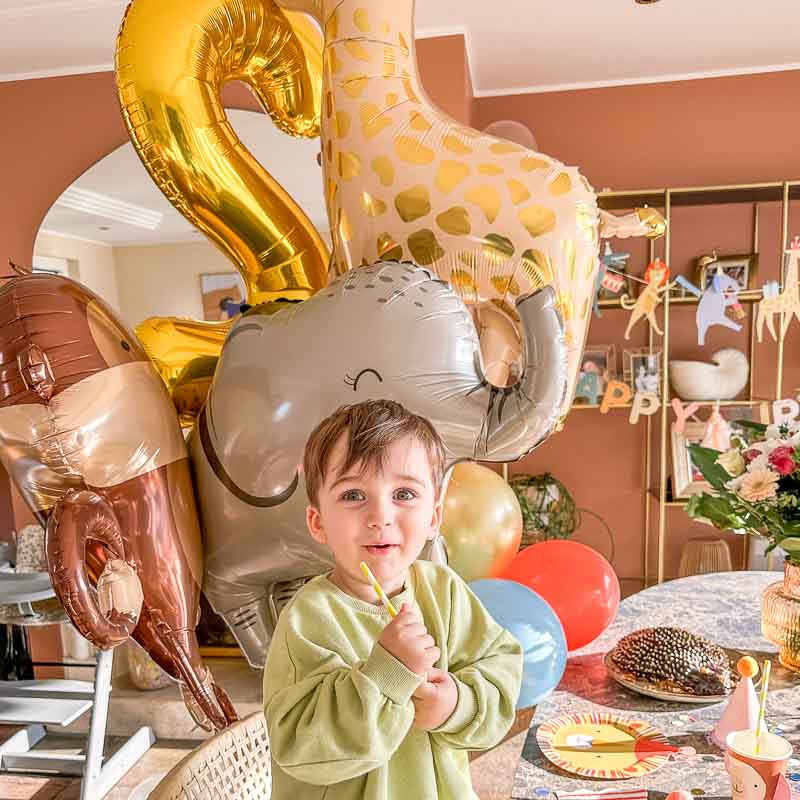 Elefant Folienballon Grau