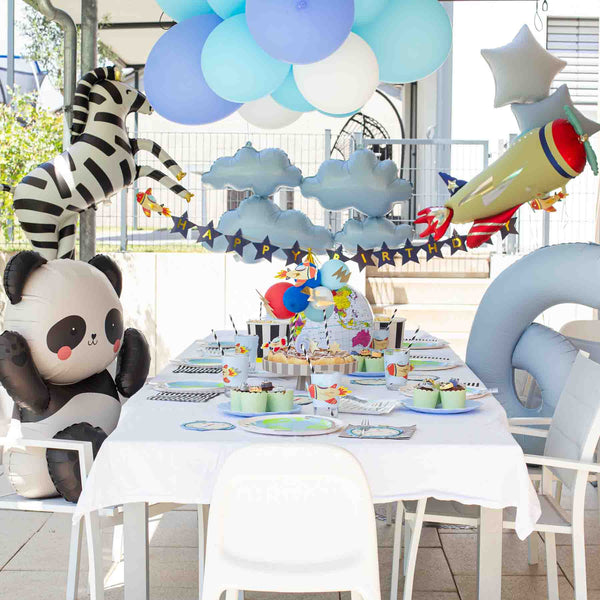 weltreise party deko