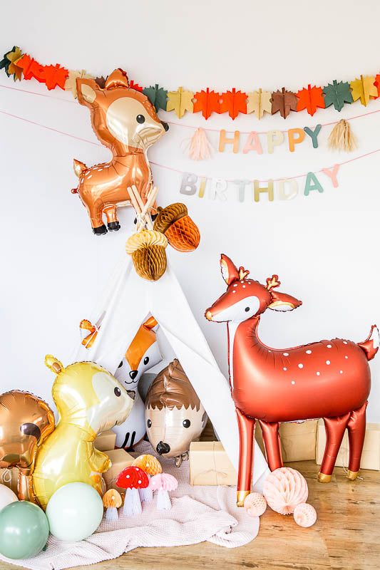 waldtiere party deko