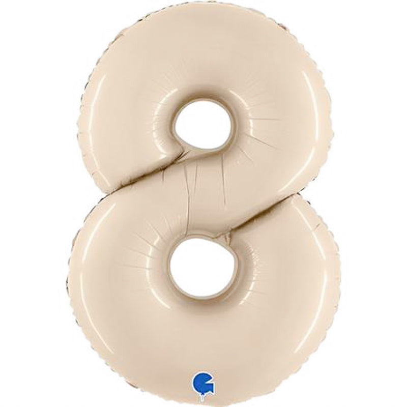 Zahlen Folienballon 0-9 Crème 