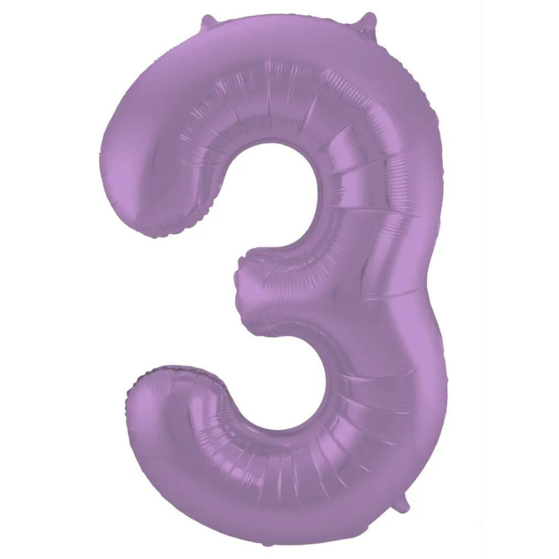 Zahlen Folienballon 0-9 Matt Lila (