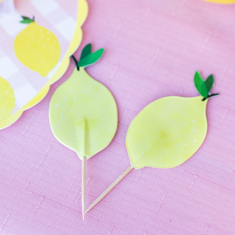 Zitronen Cupcake Topper