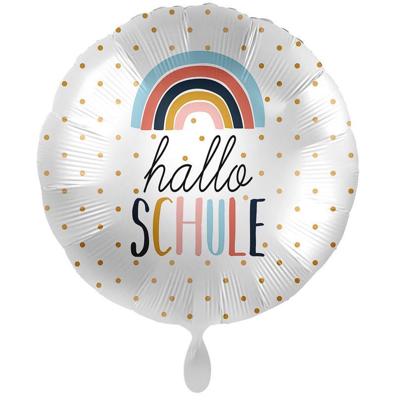 halllo schule ballon regenbogen punkte xxl