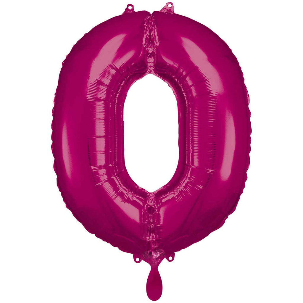 zahlen folienballon pink
