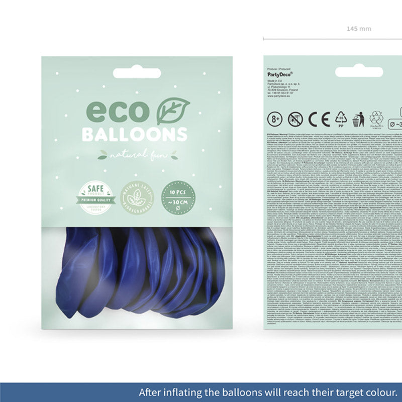 10 ECO Ballons navy blau