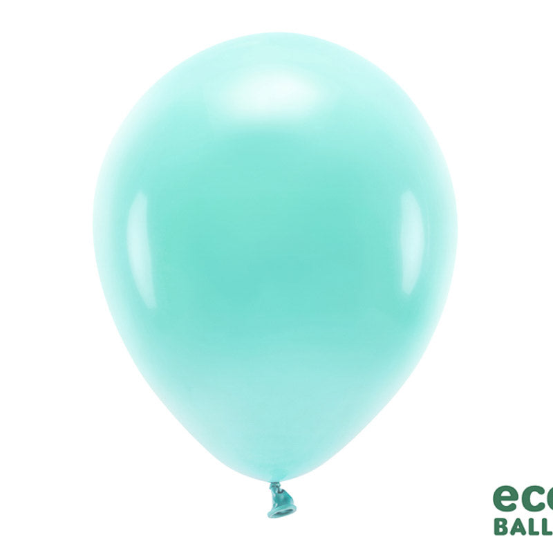 10 ECO Ballons dunkel mint