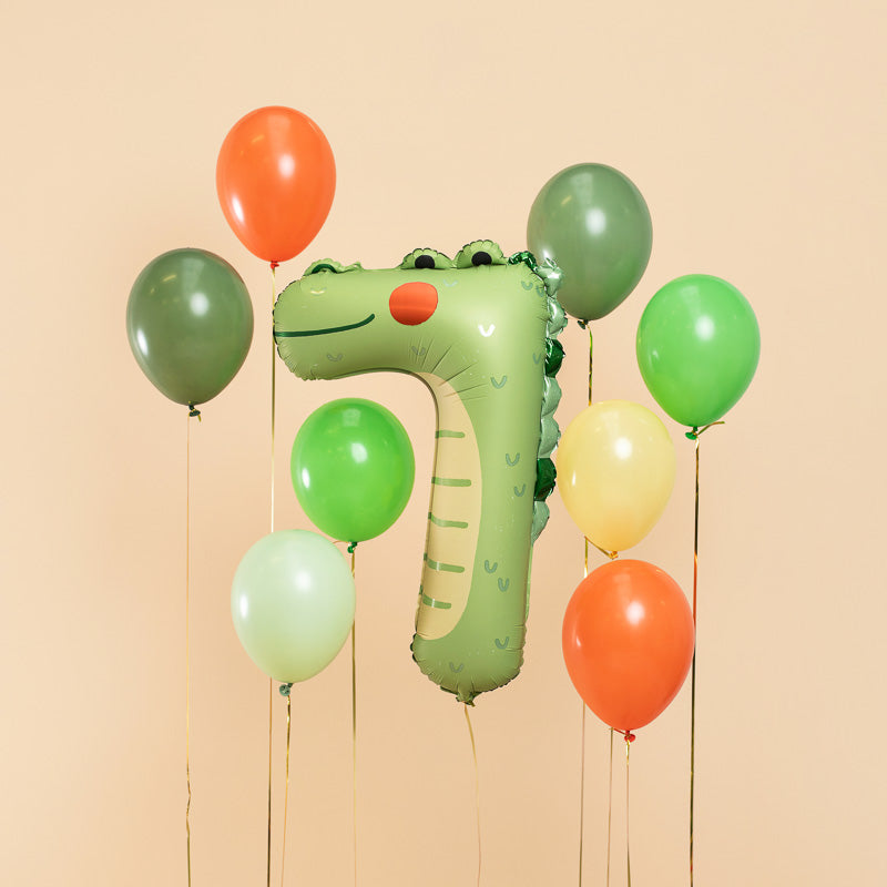Zahlen Folienballon 7 - Krokodil