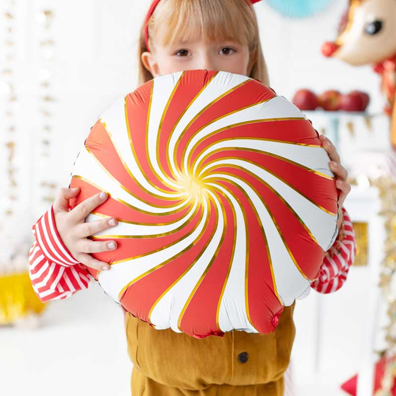 Candy Folienballon - Rot - Rund