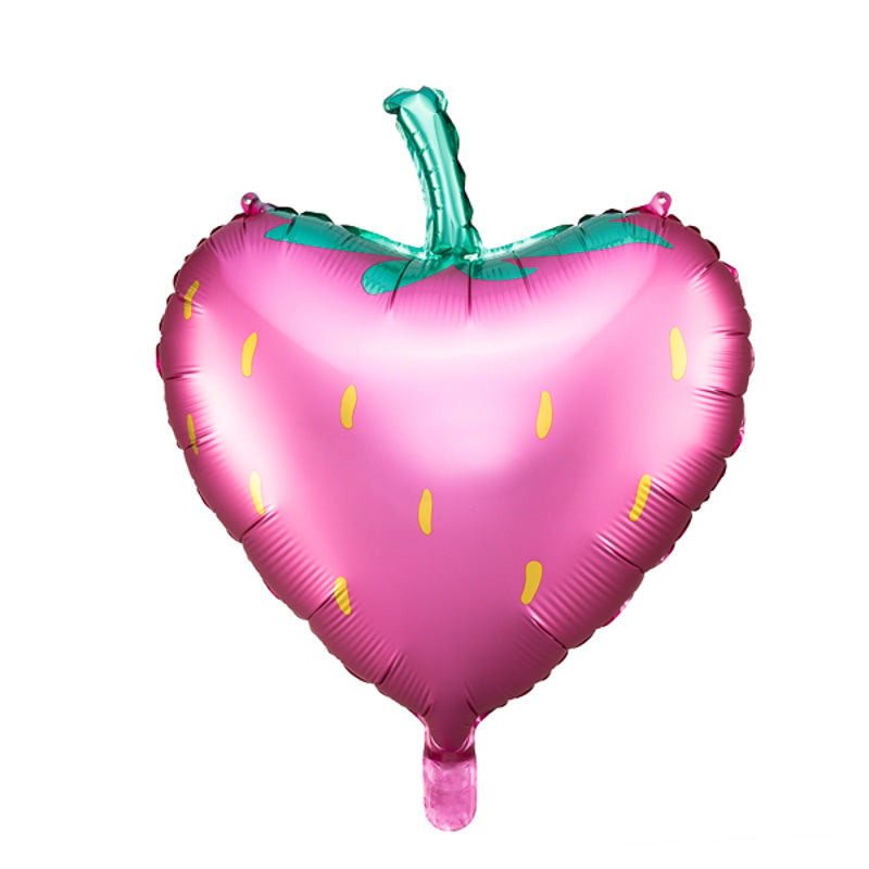 folienballon erdbeere pink