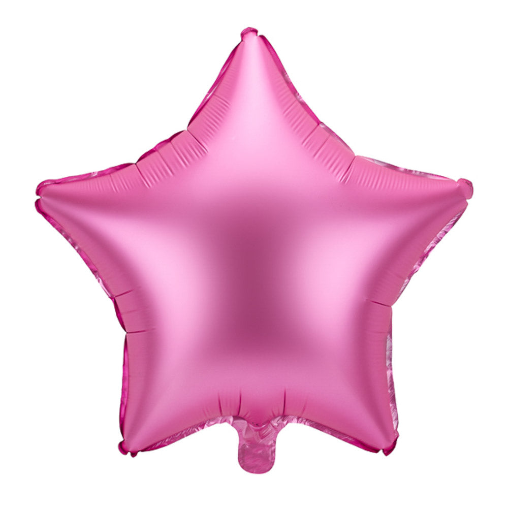 stern folienballon matt pink