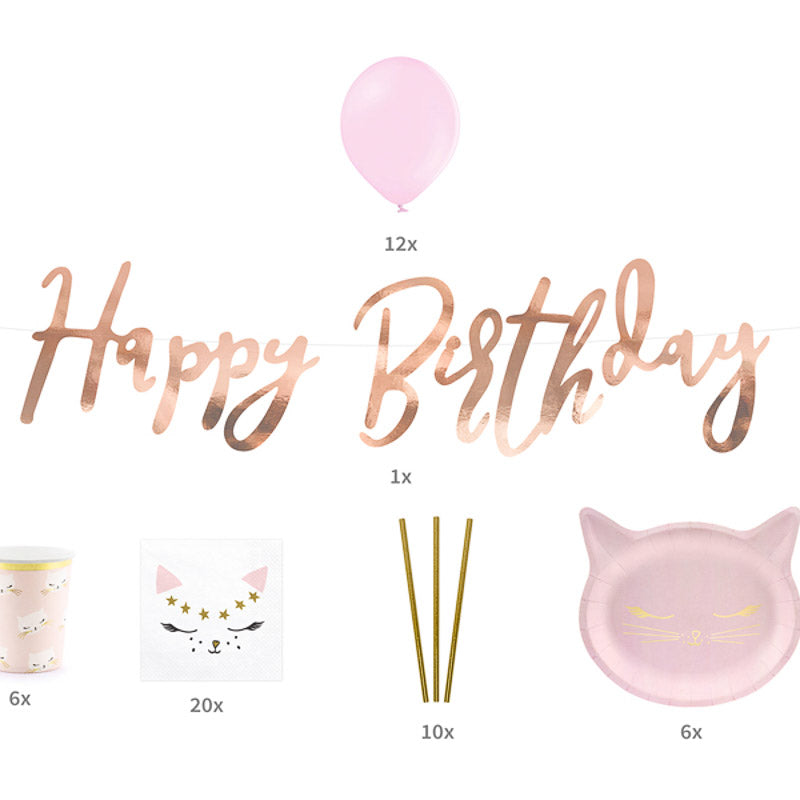 Katzen Party Deko Set