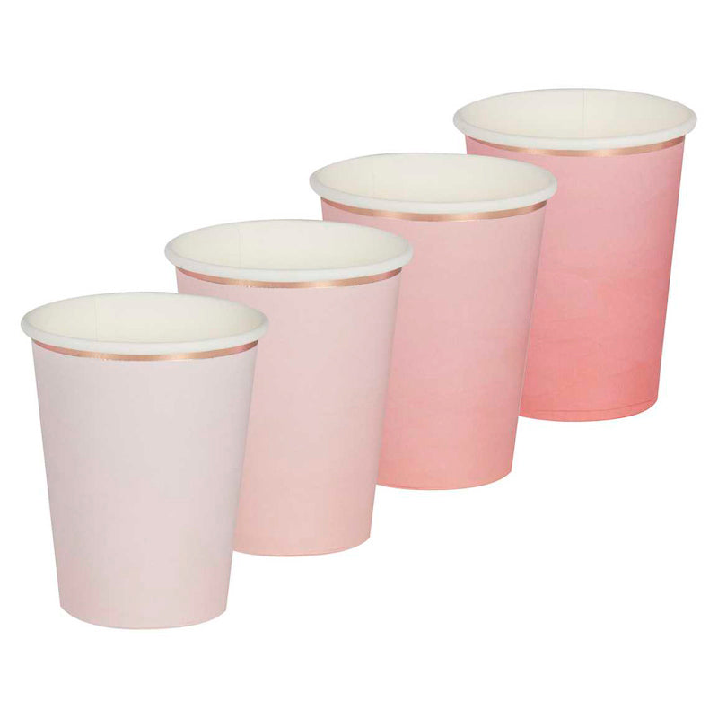 rosa ombre party becher