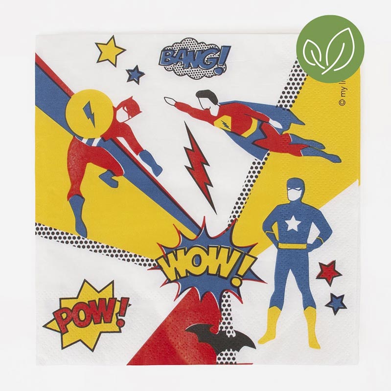 superhelden party servietten