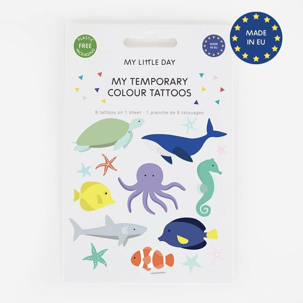 unterwasser tiere kinder tattoos
