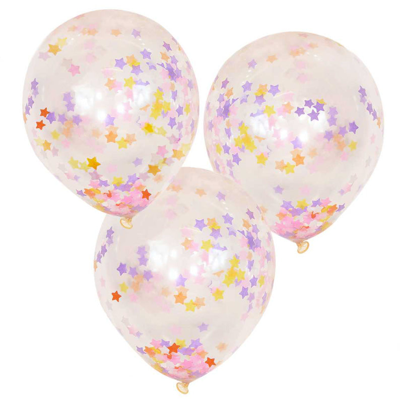 pastell stern konfetti ballons