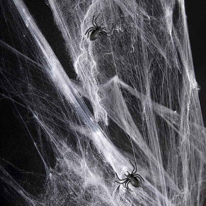 spinnennetz deko weiss