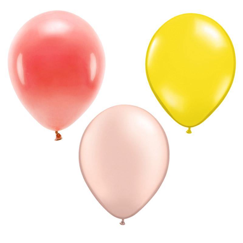 ballons einschulung mädchen pfirsich, koralle, gelb
