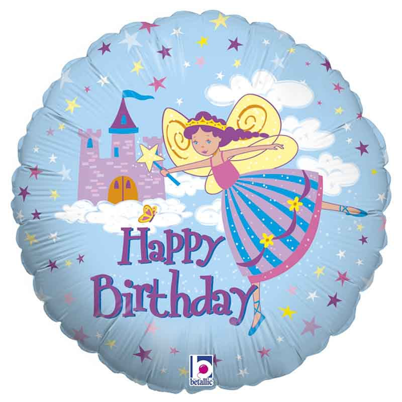happy birthday fee folienballon blau