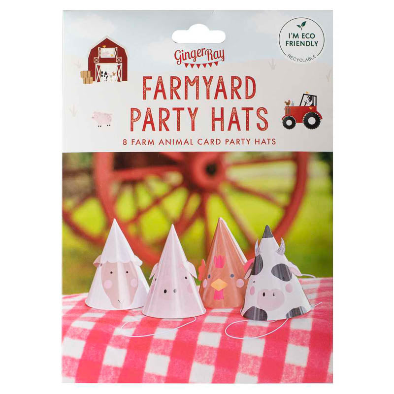 Bauernhof Partyhüte (8 Stück)