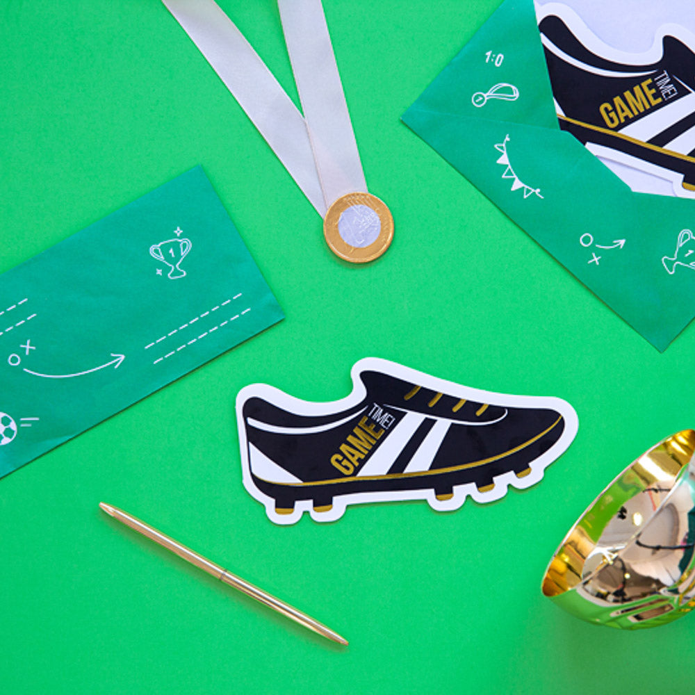 fußball schuh einladung kindergeburtstag