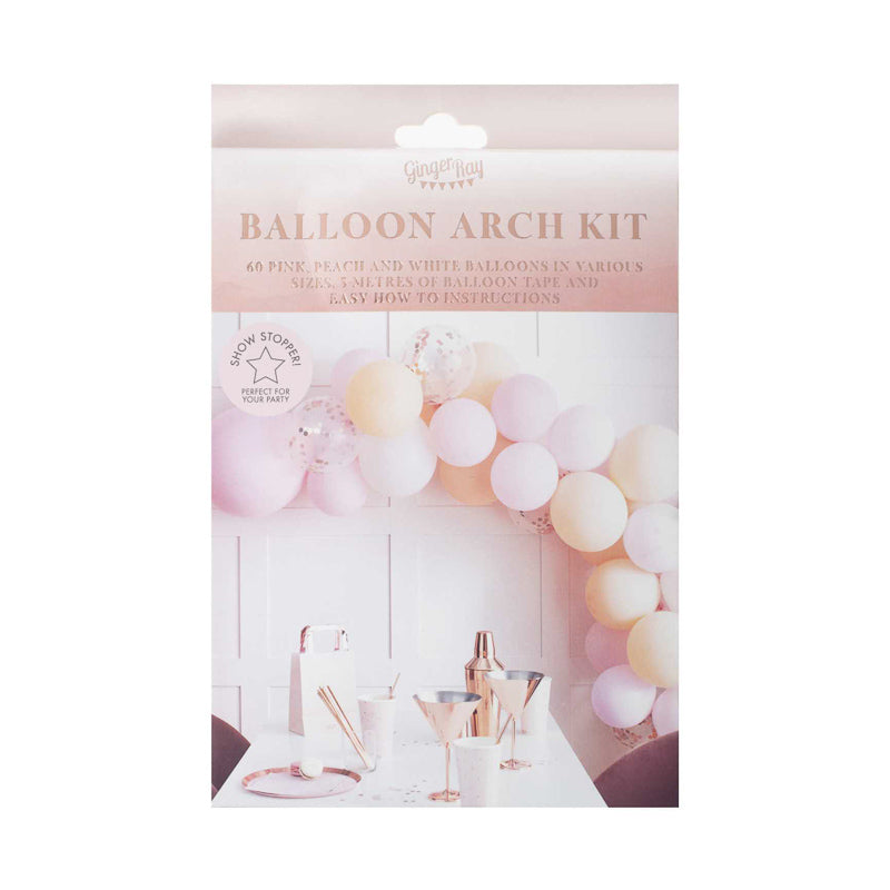 Ballonbogen / Ballongirlande DIY Set - Pfirsich/Rosa