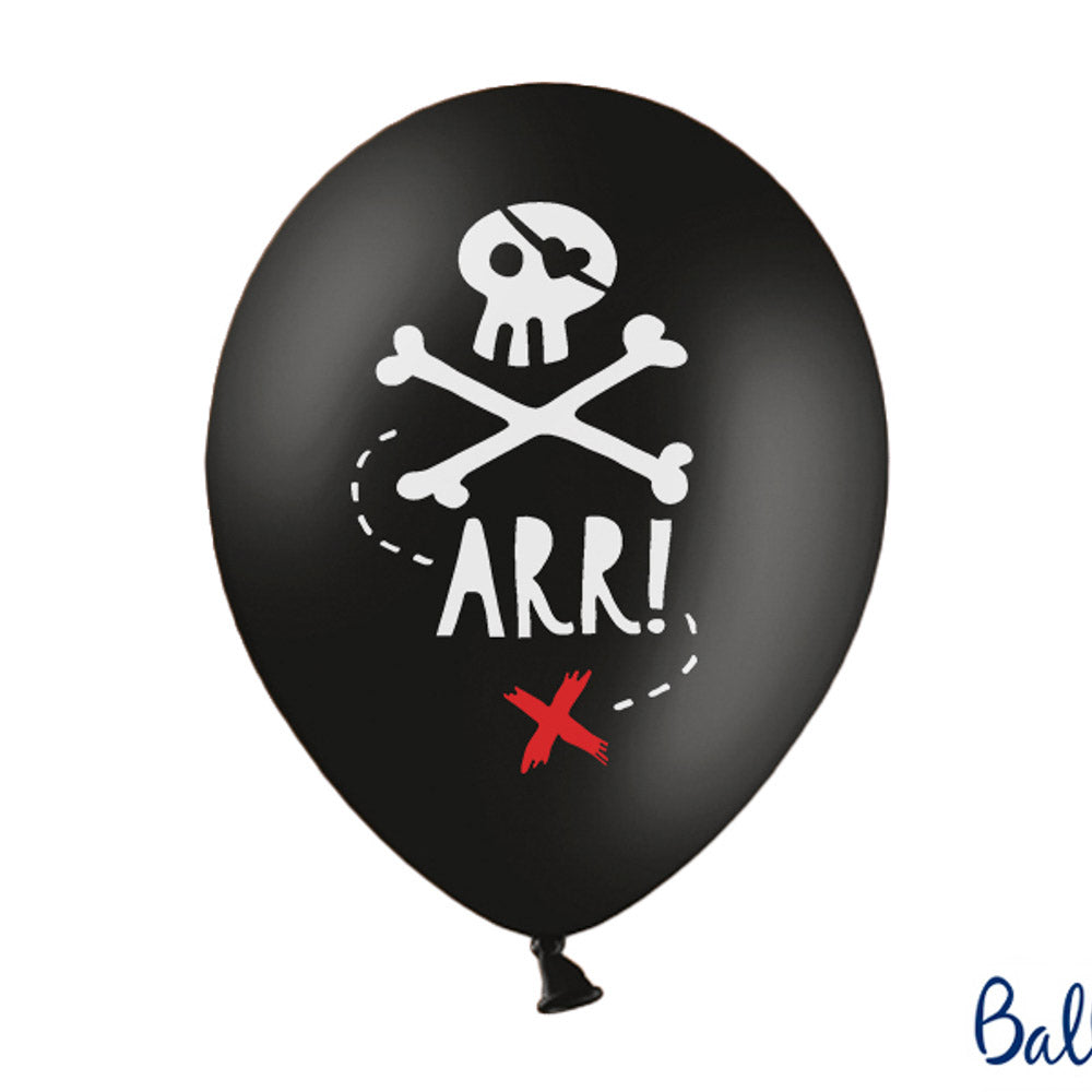 piraten ballon schwarz totenkopf arr